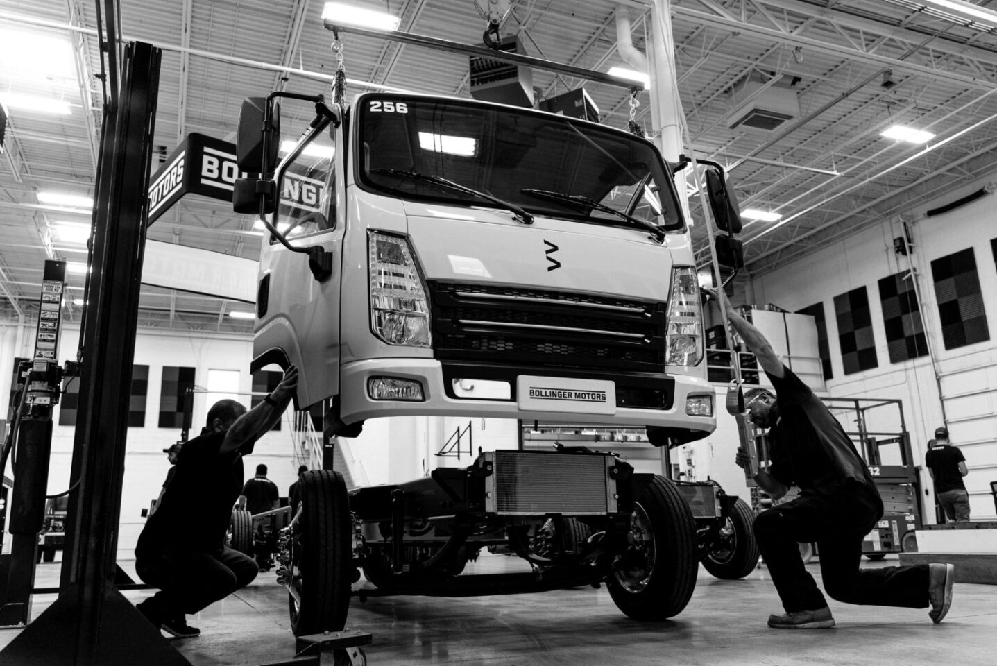 The Bollinger B4's cab can be removed from the powered platform, which can then accommodate other chassis